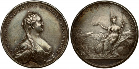 Russia Medal (1860) of the Imperial Free Economic Society. St. Petersburg Mint; third quarter of the 19th century. Medalists: persons. Art. - V.S.Bara...