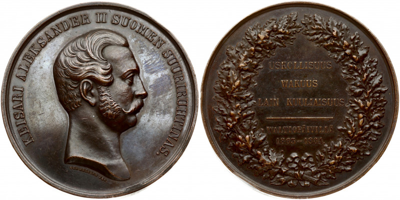 Russia Medal in Memory of the Finnish Diet 1863–1864. Person medallist. Art. L. ...