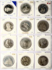 Russia USSR Commemorative Coins 1-5 Roubles (1989-1992). Obverse: National arms. Reverse: Value and date. Copper-Nickel. Lot of 12 Coins