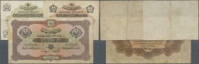 Turkey: set with 3 Banknotes 5 Piastres L. 22.12. AH 1331 / 1912 P.79, 5 Piastres L. 06.08. AH1332 / 1913 P.87 and 1 Livre L. 04.02. AH1332 / 1913 P.9...