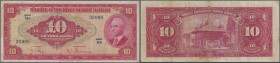 Turkey: 10 Lirasi L. 1930 (1947-1948) ”İnönü” - 4th Issue, P.147, still nice note with several folds and creases and lightly toned paper. Condition: F...