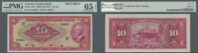 Turkey: 10 Lirasi L. 1930 (1947-1948) ”İnönü” - 4th Issue SPECIMEN, P.147s in almost perfect condition with a tiny dint at upper right corner, PMG gra...