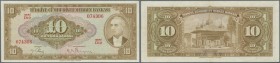 Turkey: 10 Lira ND(1948) P. 148a, light vertical folds and handling in paper, no holes or tears, original crispness in paper, condition: XF-.