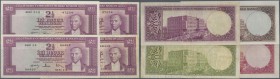 Turkey: Set with 4 Banknotes 2 1/2 Lirasi L. 1930 (1951-1961) ”Atatürk” - 5th Issue containing P.150 in Fine, P.151 in VF (pressed), P.152 in XF and P...