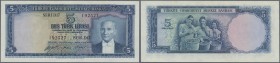Turkey: 5 Lirasi L. 1930 (1951-1961) ”Atatürk” - 5th Issue, P.154, lightly wavy paper and a tiny spot at upper margin on front, otherwise perfect. Con...