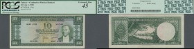 Turkey: 10 Lira L.1930 (1951-61), P.156a, lightly toned paper with a few soft folds, PCGS graded 45 Extremely Fine