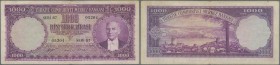 Turkey: 1000 Lirasi L. 1930 (1951-1961) ”Atatürk” - 5th Issue, P.172, rare note in good original shape with lightly toned paper and a few folds and cr...