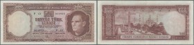 Turkey: 500 Lirasi L. 1930 (1951-1965) ”Atatürk” - 5th Issue, P.178, obviously pressed with a few folds and tiny tears at upper and lower margin. Cond...