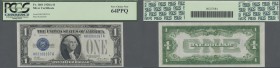 United States of America: 1 Dollar Silver Certificate series 1928A with signatures: Woods & Mellon, P.412a in perfect condition, PCGS graded 64 Very C...