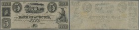 United States of America: Georgia, Bank of Augusta 5 Dollars 18xx remainder without date, serial and signature, P.NL, small hole at upper margin and t...