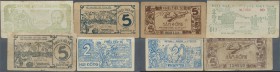 Vietnam: set of 4 notes ”Phieu Tiep Te”, special war money / POW money of 2, 2x 5 and 10 Dong ND, all lightly used in condition: F anf VF+ to XF-. (4 ...