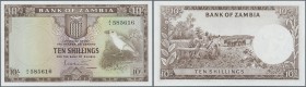 Zambia: 10 Shillings ND(1964), P.1 in perfect UNC condition