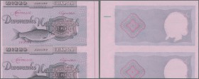 Testbanknoten: Denmark: Test Note Print for the National Bank of Denmark on a GOEBEL printing machine in the 1980. The design resembles the issued and...