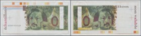 Testbanknoten: France: Rare Echantillon designed by the BDF and printed on banknote paper with watermark at Oberthur Fiduciaire. This note is a test n...