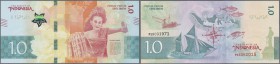 Testbanknoten: Indonesia: beautiful Test Note PERUM PERURI State Printing Works of Indonesia with Sicpa SPARK feature on front and Crane Optiks securi...