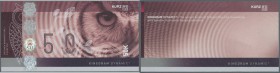 Testbanknoten: Test Note Leonhard Kurz portrait ”Owl 50 K” offset printed, dated 2011, featuring the Kinegram Dynamic which is shown in the holographi...