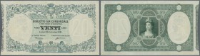 Italy: 20 Lire 1881 P. 14, series 1, serial number 0007, highly rare note in very crisp condition with clean paper and bright colors, some lighter ver...