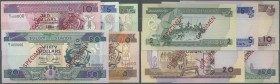 Solomon Islands: complete set of 5 pcs from 2 to 50 Dollars ND P. 18s-22s all Specimen with zero serial numbers in condition: UNC. (5 pcs)