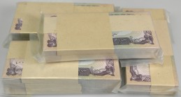 Afghanistan: 10 bundles of 100 Banknotes each of the 20 Afghanis SH 1358 (1979), P.56, all with original bank wrap, running serial numbers and in UNC ...