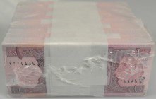 Afghanistan: Original brick with 1000 Banknotes 1 Afghani SH 1381 or 1383, P.64 in 10 bundles of 100 notes each with running serial numbers, original ...