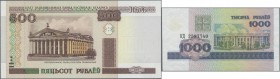 Belarus: 1992/2000 (ca.), ex Pick 1-28, quantity lot with 1103 Banknotes in good to mixed quality, sorted and classified by Pick catalogue numbers, pl...