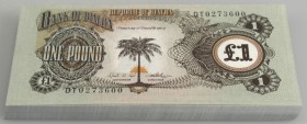 Biafra: Bundle with 100 pcs. 1 Pound ND(1969) with running serial numbers, P.5a in UNC condition. (100 pcs.)