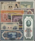 China: Huge collection with 581 Banknotes China, Taiwan and Japan with a lot of duplicates comprising for example Taiwan 1 Gold Yen 1914/15 P.1921 (F+...