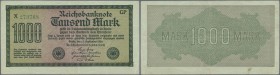 Deutschland - Deutsches Reich bis 1945: 1000 Mark 1922, umfangreiches Lot mit 87 Stück der Ro.75, gesammelt nach Wasserzeichen, Firmenzeichen, Variant...