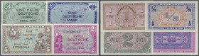 Deutschland - Bank Deutscher Länder + Bundesrepublik Deutschland: Kopfgeldserie 1948 mit 1/2, 1, 2, 5 DM 1948 (Ro.230, 232, 234a, 236a) in makellos ka...