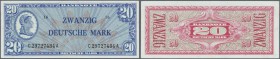 Deutschland - Bank Deutscher Länder + Bundesrepublik Deutschland: 20 DM 1948 LIBERTY, Ro.246a mit leichtem senkrechten Mittelknick, ansonsten perfekt....