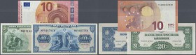 Deutschland - Bank Deutscher Länder + Bundesrepublik Deutschland: 10 und 20 DM 1949 Ro.258, 260 und 10 Euro 2014 Ro.E9, alle drei in kassenfrischer Er...
