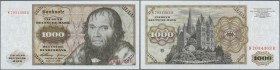 Deutschland - Bank Deutscher Länder + Bundesrepublik Deutschland: 1000 DM 1960, Ro.268a in kassenfrischer Erhaltung ÷ Germany Federal Republic 1000 De...