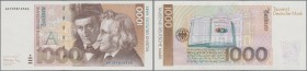 Deutschland - Bank Deutscher Länder + Bundesrepublik Deutschland: 1000 DM 1991, Ro.302a in kassenfrischer Erhaltung ÷ Germany Federal Republic 1000 De...