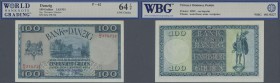Deutschland - Nebengebiete Deutsches Reich: Danzig 100 Gulden 01.08.1931, Ro.841 in kassenfrischer Erhaltung, WBG Grading 64 UNC Choice TOP ÷ Danzig 1...