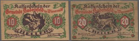 Deutschland - Notgeld besonderer Art: Hadersfeld im Wienerwald (Österreich), Gemeinde, 10, 20, 50 Heller, 1.6.1920, 1. Auflage, 10 Heller, 1.6.1920, 2...