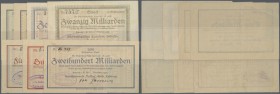 Deutschland - Notgeld - Baden: Haslach, Hartsteinwerke ”Vulkan”, Gebr. Leferenz, 1, 5, 10, 20, 50, 100, 200 Mrd. Mark, 7.11.1923, vollständig gedruckt...