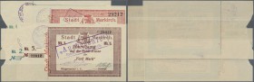 Deutschland - Notgeld - Elsass-Lothringen: Markirch, Oberelsass, Stadt, 0,50, 1, 2, 5 Mark, o. D. (7.8.1914), alle mit Talon, mit Entwertungsstempel, ...