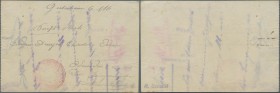 Deutschland - Notgeld - Elsass-Lothringen: Odern, Oberelsass, Gemeinde, 6 Mark, 5.10.1914, vollständig handschriftlich, ein roter Petschaftsstempel B,...