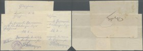 Deutschland - Notgeld - Elsass-Lothringen: Roppenzweiler, Oberelsass, Gemeinde, 0,50, 1, 2 Mark, 21.8.1914, hektographiert, 1 Mark ohne Eckschnitt und...