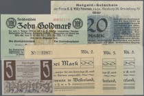 Deutschland - Notgeld: Schachtel mit ca. 380 deutschen Notgeldscheinen, davon über 300 Kleingeldscheine mit vielen privaten auch besseren Ausgaben (”B...
