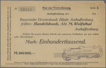 Deutschland - Notgeld - Bayern: Aschaffenburg, Lot besserer Firmenscheine mit Wilhelm Arnold 50 Mrd. Mark 5.11.1923, 500 Mrd. Mark, 10.11.1923, Bayer....