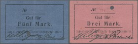 Deutschland - Notgeld - Rheinland: Notgeld von 1914 : 66 verschiedene Scheine von Berg. Gladbach - Rh. Woll-Spinnerei (7), Brühl (17), Dinslaken (8), ...