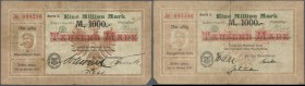 Deutschland - Notgeld - Württemberg: Aalen, Stadt, 50 Tsd. bis 5 Billionen Mark, 9.8.1923 - 15.11.1923, umfangreiches Lot mit 6 Billionenscheinen und ...