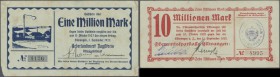 Deutschland - Notgeld - Württemberg: Ellwangen, Oberamtssparkasse, 500, 1000 Mark, 28.9.1922, 100 Tsd. bis 50 Mrd. Mark, verschiedene Daten 1923, gebr...