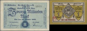 Deutschland - Notgeld - Württemberg: Ulm, Stadt, Sammlung von 102 Scheinen, mit 72 versch. Scheinen Verkehrsausgaben, 13 Scheinen Großgeld 1918, 2 Sch...