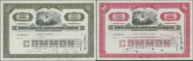 Varia: collection of 25 different early Share Certificates, all used and perforated, for example containing shares of North American Light & Power Com...
