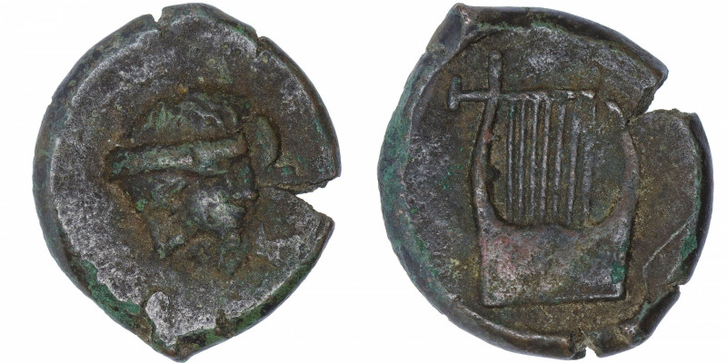 GRÈCE ANTIQUE
Sicile, Adranon. Hémilitra (AE25) à la lyre 339-317 av. J.-C., Ad...