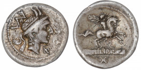 RÉPUBLIQUE ROMAINE
Marcia, Lucius Marcius Philippus. Denier ND (113-112 av. J.-C.), Rome.
RRC.293/1 ; Argent - 3,74 g - 19 mm - 3 h 
Belle patine. ...