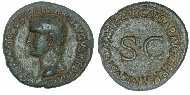 EMPIRE ROMAIN
Caligula (37-41) et Germanicus. As au nom de GERMANICUS, restitut...