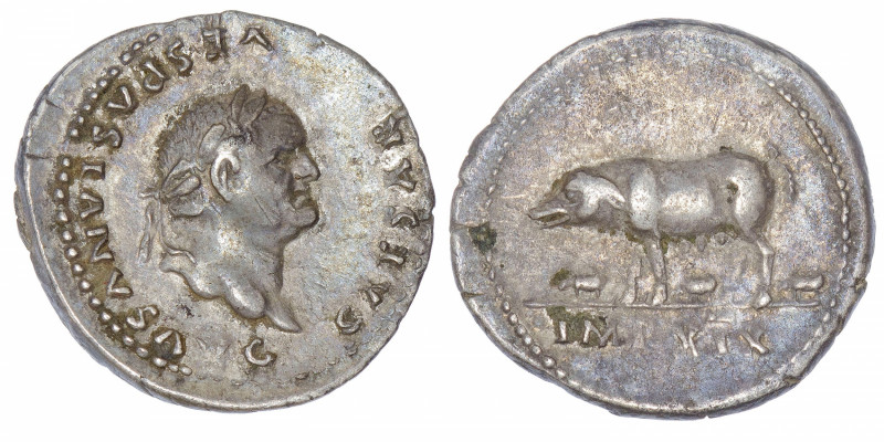 EMPIRE ROMAIN
Vespasien (69-79). Denier 78, Rome.
C.213 - RIC.109 ; Argent - 3...